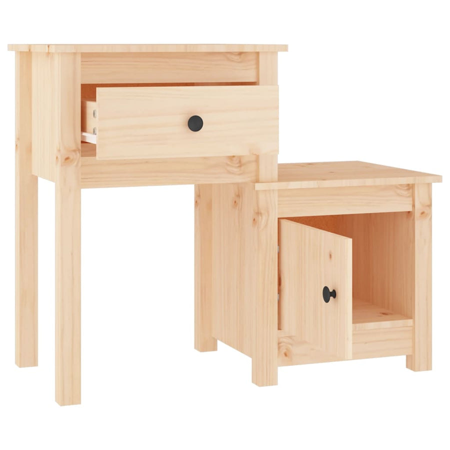 Nachtkastjes 2 St 79,5X38X65,5 Cm Massief Grenenhout