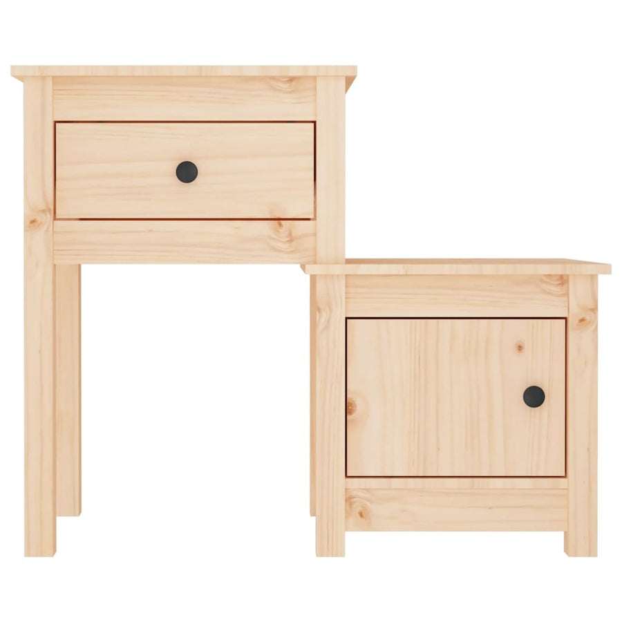 Nachtkastjes 2 St 79,5X38X65,5 Cm Massief Grenenhout