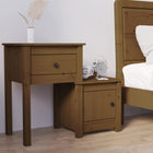 Nachtkastje 79,5x38x65,5 cm massief grenenhout honingbruin