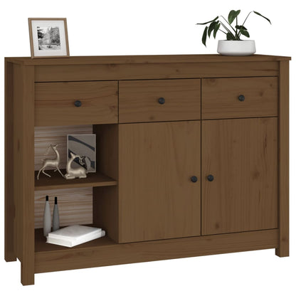 Dressoir 100X35X74 Cm Massief Grenenhout Honingbruin