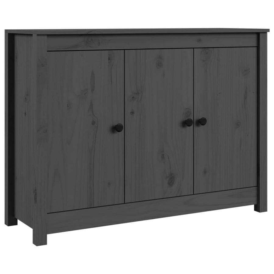 Dressoir 100X35X74 Cm Massief Grenenhout Grijs