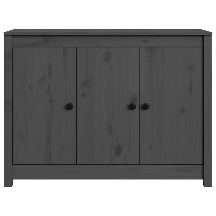 Dressoir 100X35X74 Cm Massief Grenenhout Grijs