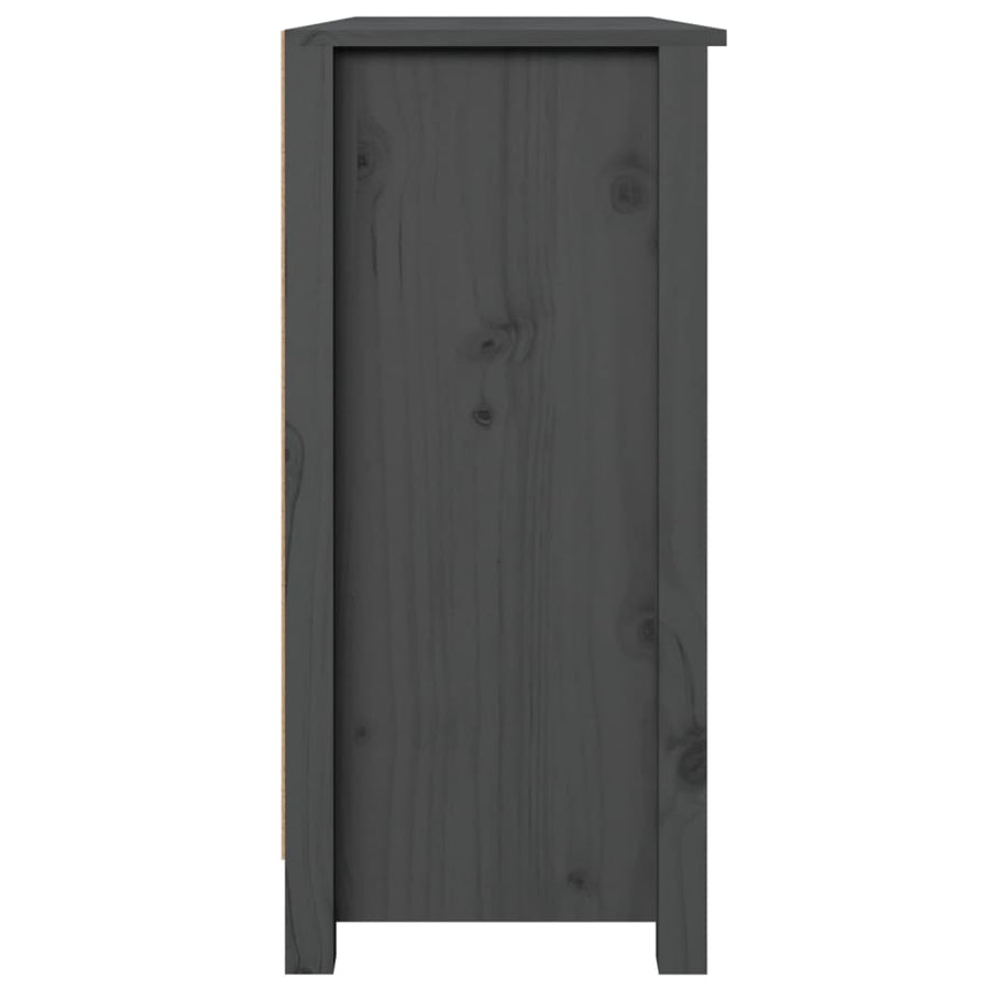 Dressoir 100X35X74 Cm Massief Grenenhout Grijs