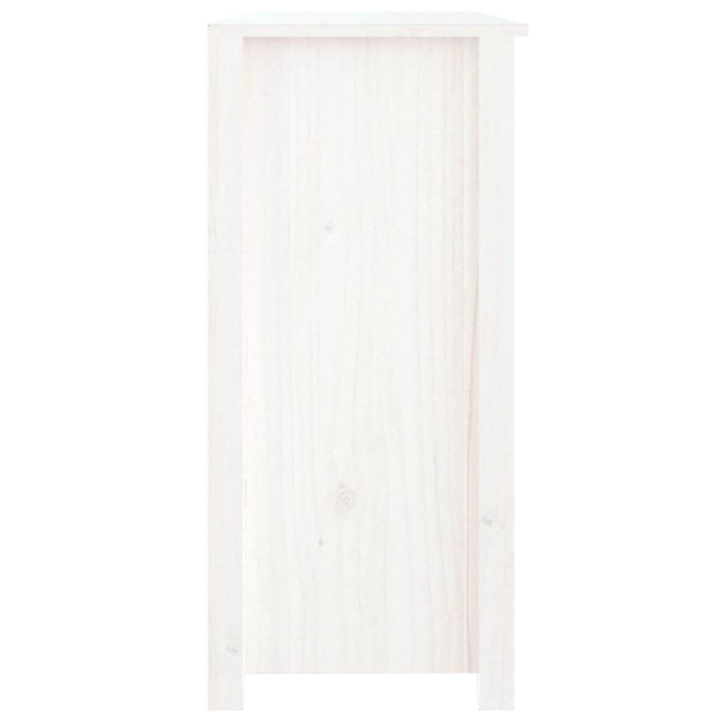 Dressoir 100X35X74 Cm Massief Grenenhout Wit