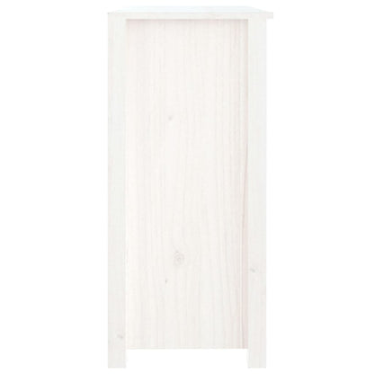 Dressoir 100X35X74 Cm Massief Grenenhout Wit
