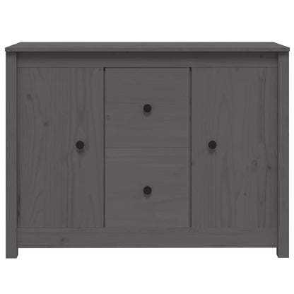 Dressoir 100X35X74 Cm Massief Grenenhout Grijs