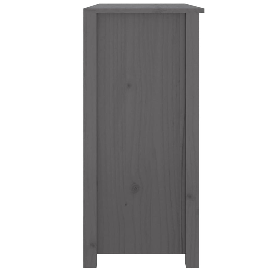 Dressoir 100X35X74 Cm Massief Grenenhout Grijs