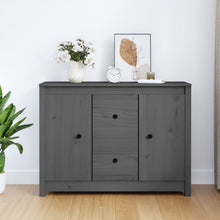 Dressoir 100X35X74 Cm Massief Grenenhout Grijs