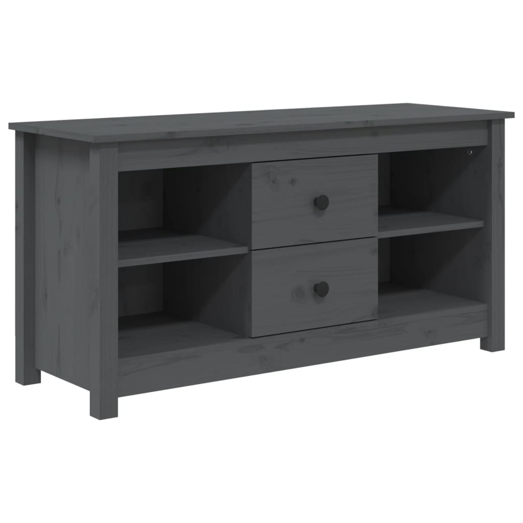 Tv-Meubel 03X36,5X52 Cm Massief Grenenhout Grijs