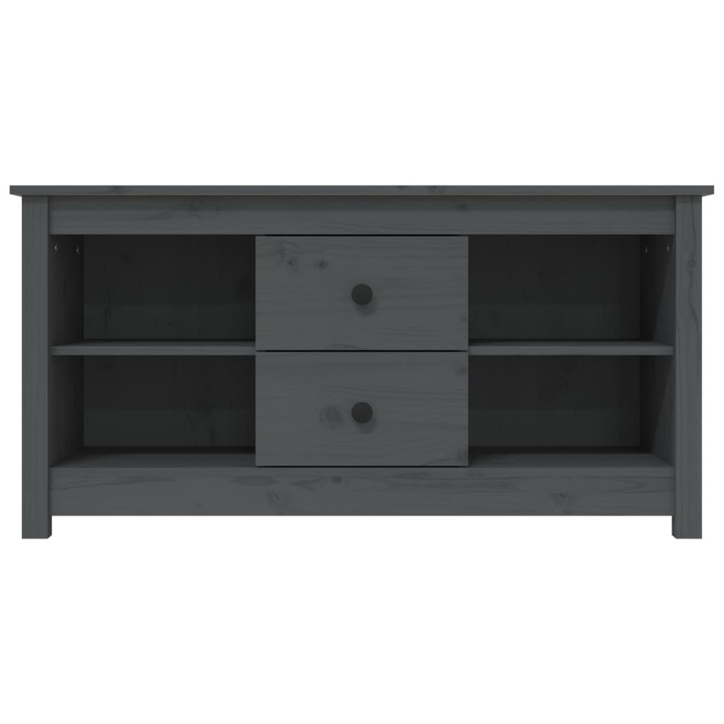 Tv-Meubel 03X36,5X52 Cm Massief Grenenhout Grijs