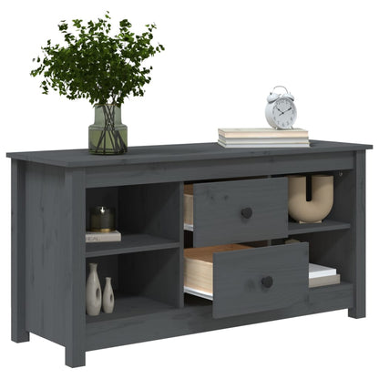 Tv-Meubel 03X36,5X52 Cm Massief Grenenhout Grijs