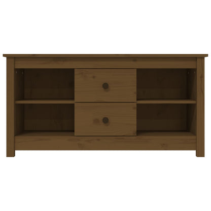 Tv-Meubel 03X36,5X52 Cm Massief Grenenhout Honingbruin