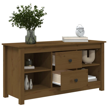 Tv-Meubel 03X36,5X52 Cm Massief Grenenhout Honingbruin