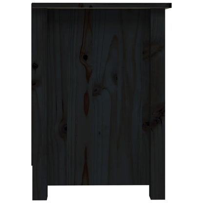 Tv-Meubel 03X36,5X52 Cm Massief Grenenhout Zwart