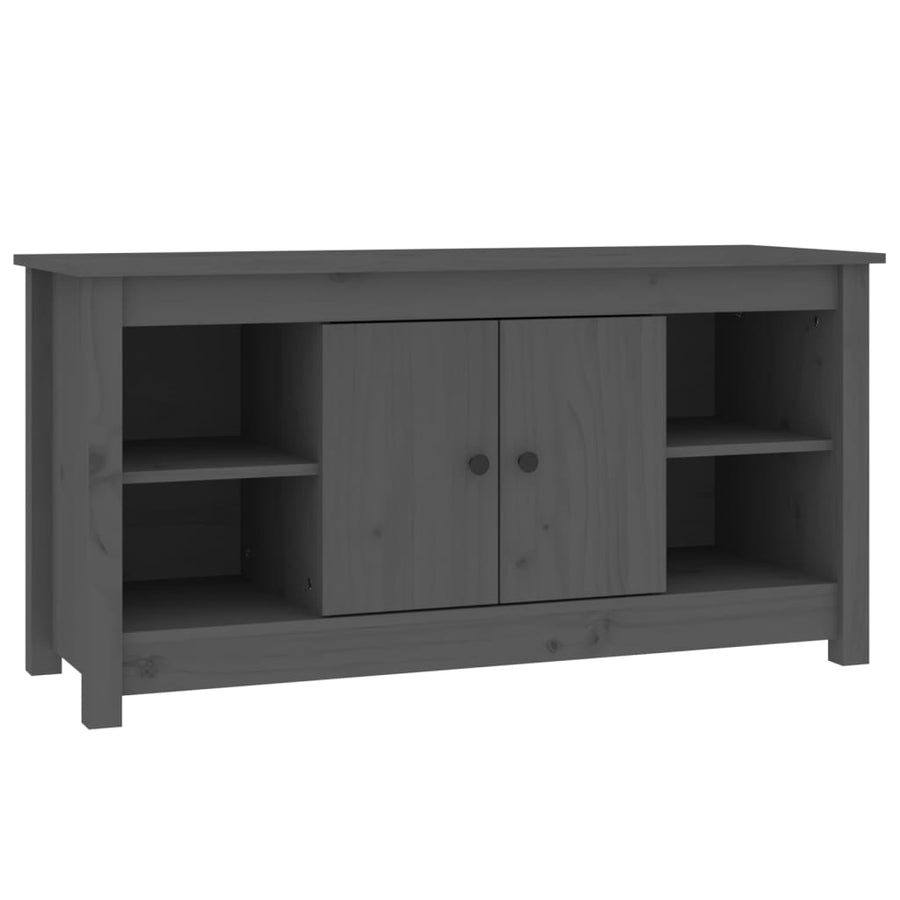 Tv-Meubel 03X36,5X52 Cm Massief Grenenhout Grijs