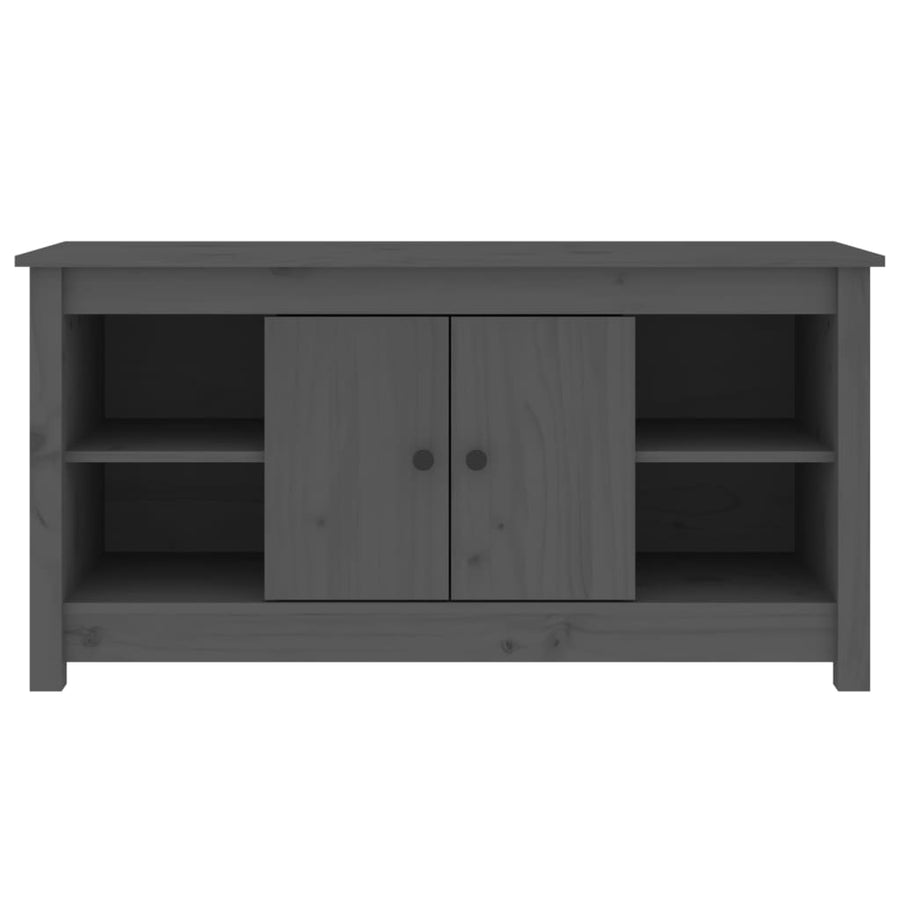 Tv-Meubel 03X36,5X52 Cm Massief Grenenhout Grijs