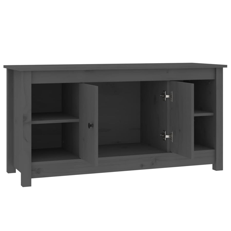 Tv-Meubel 03X36,5X52 Cm Massief Grenenhout Grijs
