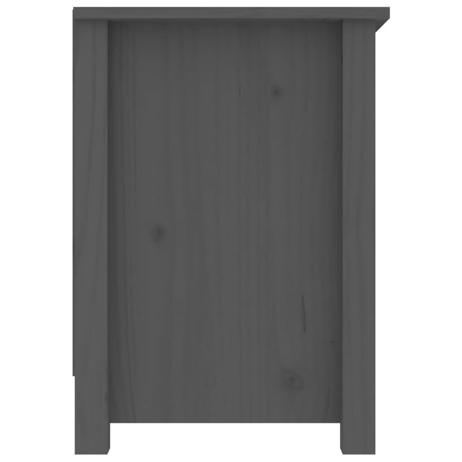 Tv-Meubel 03X36,5X52 Cm Massief Grenenhout Grijs