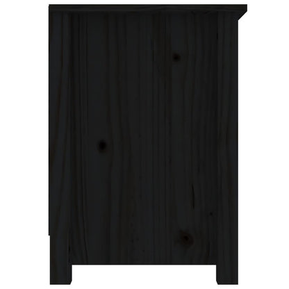 Tv-Meubel 03X36,5X52 Cm Massief Grenenhout Zwart