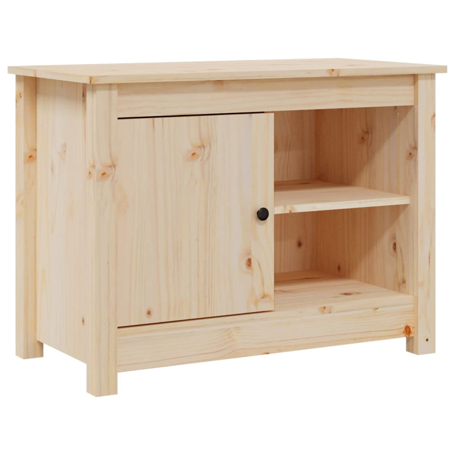 Tv-Meubel 70X36,5X52 Cm Massief Grenenhout 1 Naturel
