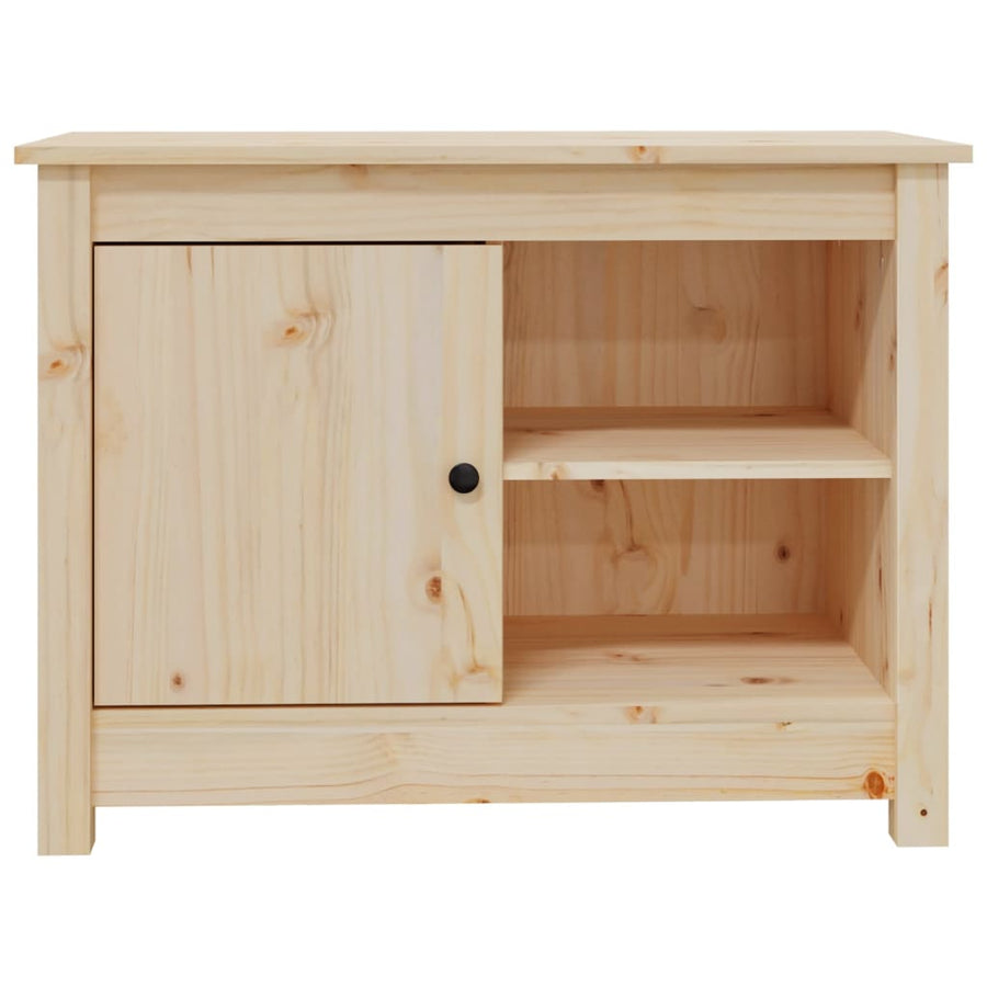 Tv-Meubel 70X36,5X52 Cm Massief Grenenhout 1 Naturel