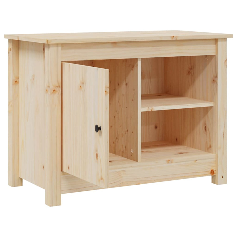 Tv-Meubel 70X36,5X52 Cm Massief Grenenhout 1 Naturel
