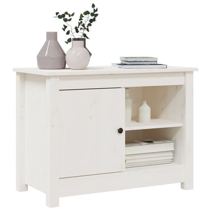 Tv-Meubel 70X36,5X52 Cm Massief Grenenhout Wit