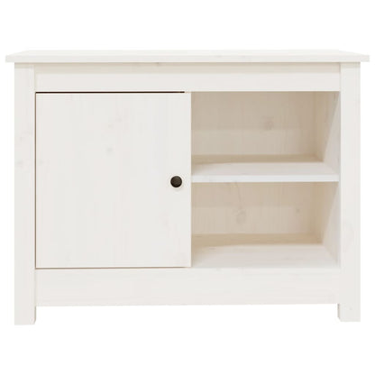 Tv-Meubel 70X36,5X52 Cm Massief Grenenhout Wit