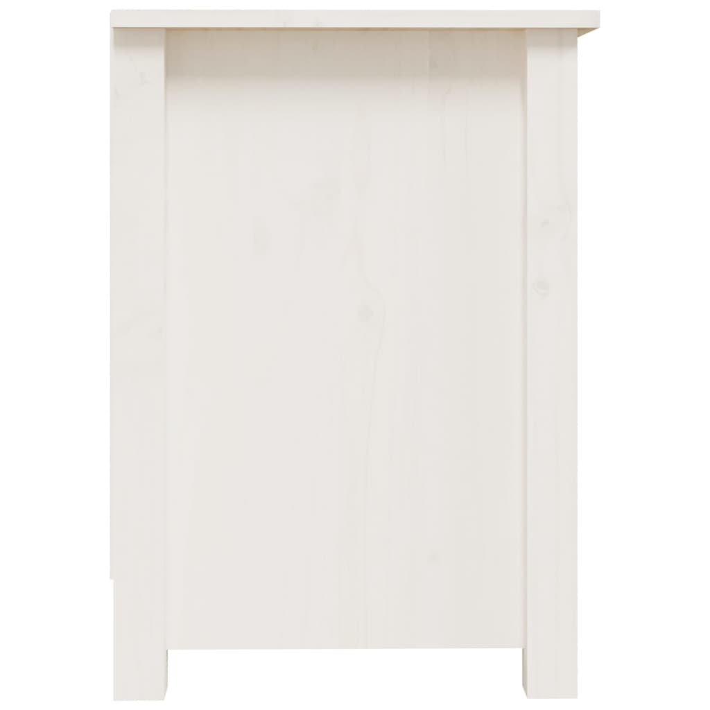 Tv-Meubel 70X36,5X52 Cm Massief Grenenhout Wit