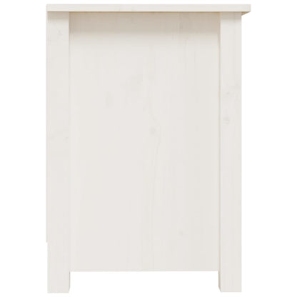 Tv-Meubel 70X36,5X52 Cm Massief Grenenhout Wit