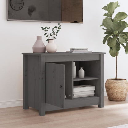 Tv-Meubel 70X36,5X52 Cm Massief Grenenhout Grijs