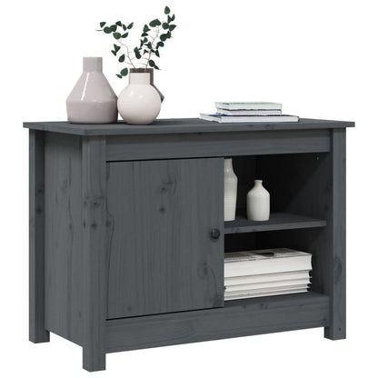 Tv-Meubel 70X36,5X52 Cm Massief Grenenhout Grijs