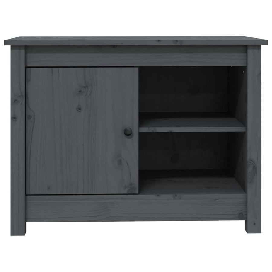 Tv-Meubel 70X36,5X52 Cm Massief Grenenhout Grijs