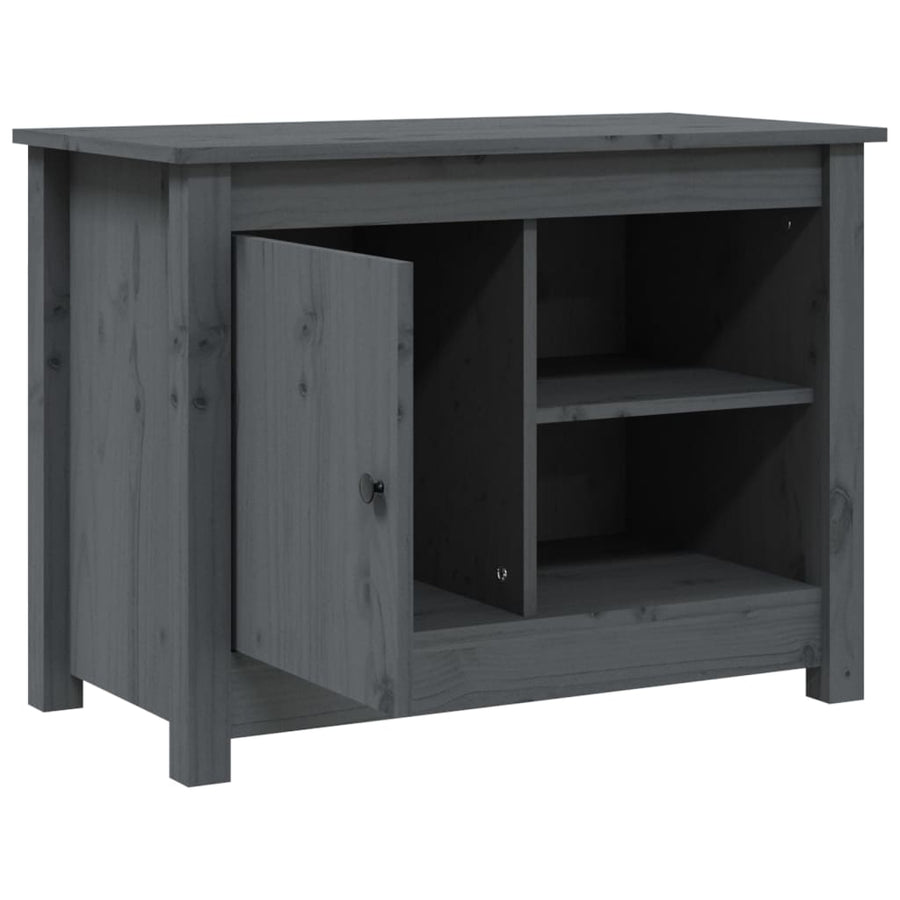 Tv-Meubel 70X36,5X52 Cm Massief Grenenhout Grijs