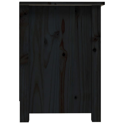 Tv-Meubel 70X36,5X52 Cm Massief Grenenhout Zwart