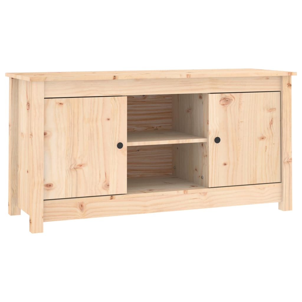 Tv-Meubel 03X36,5X52 Cm Massief Grenenhout Naturel