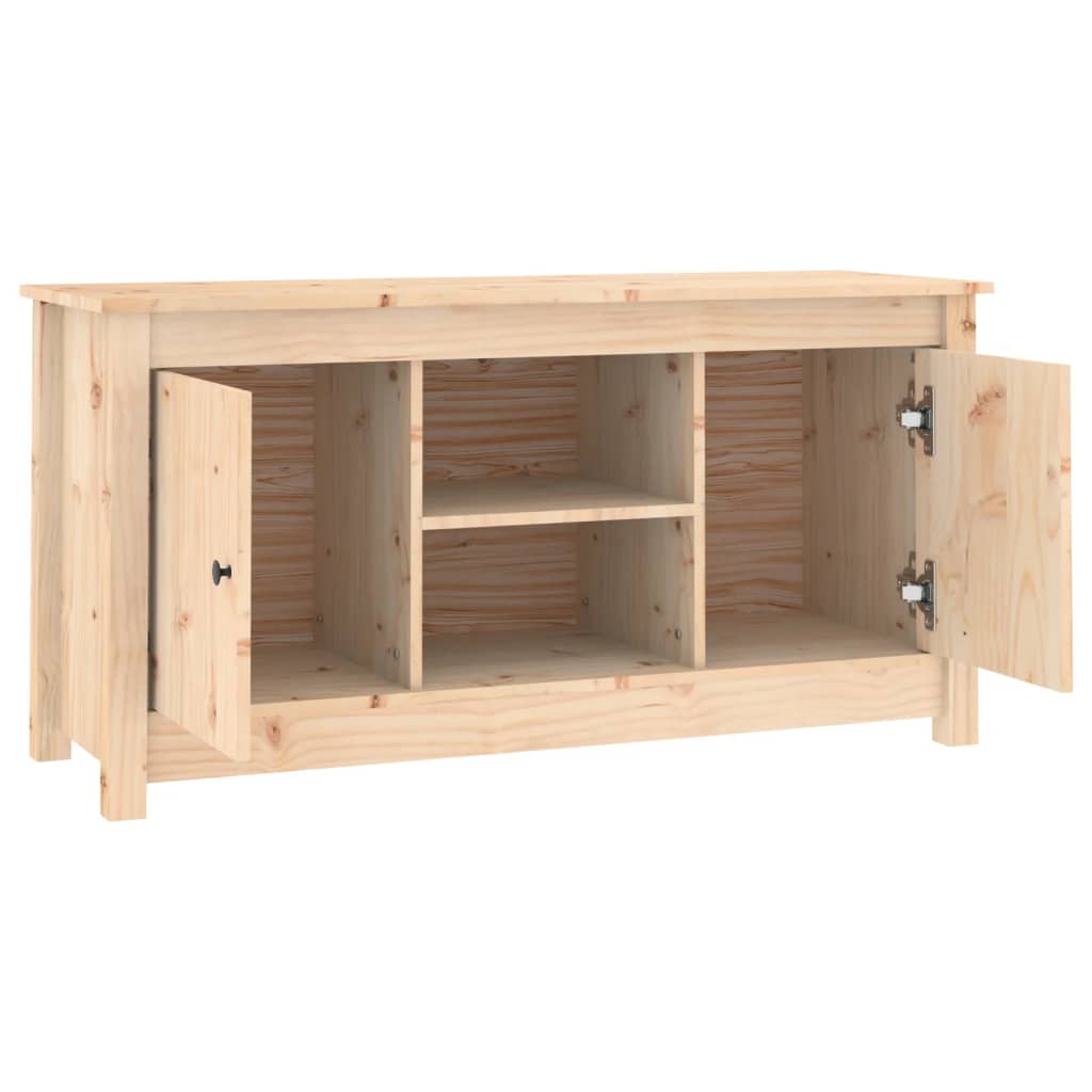 Tv-Meubel 03X36,5X52 Cm Massief Grenenhout Naturel