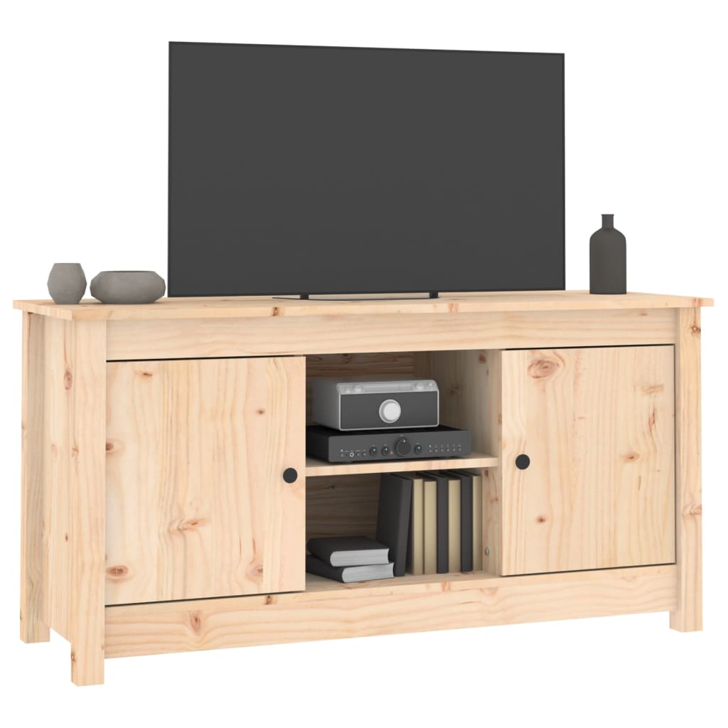 Tv-Meubel 03X36,5X52 Cm Massief Grenenhout Naturel