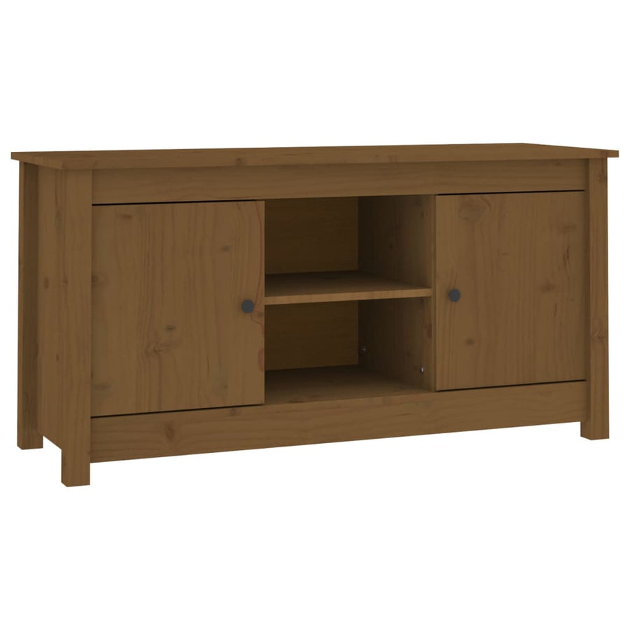 Tv-Meubel 03X36,5X52 Cm Massief Grenenhout Honingbruin