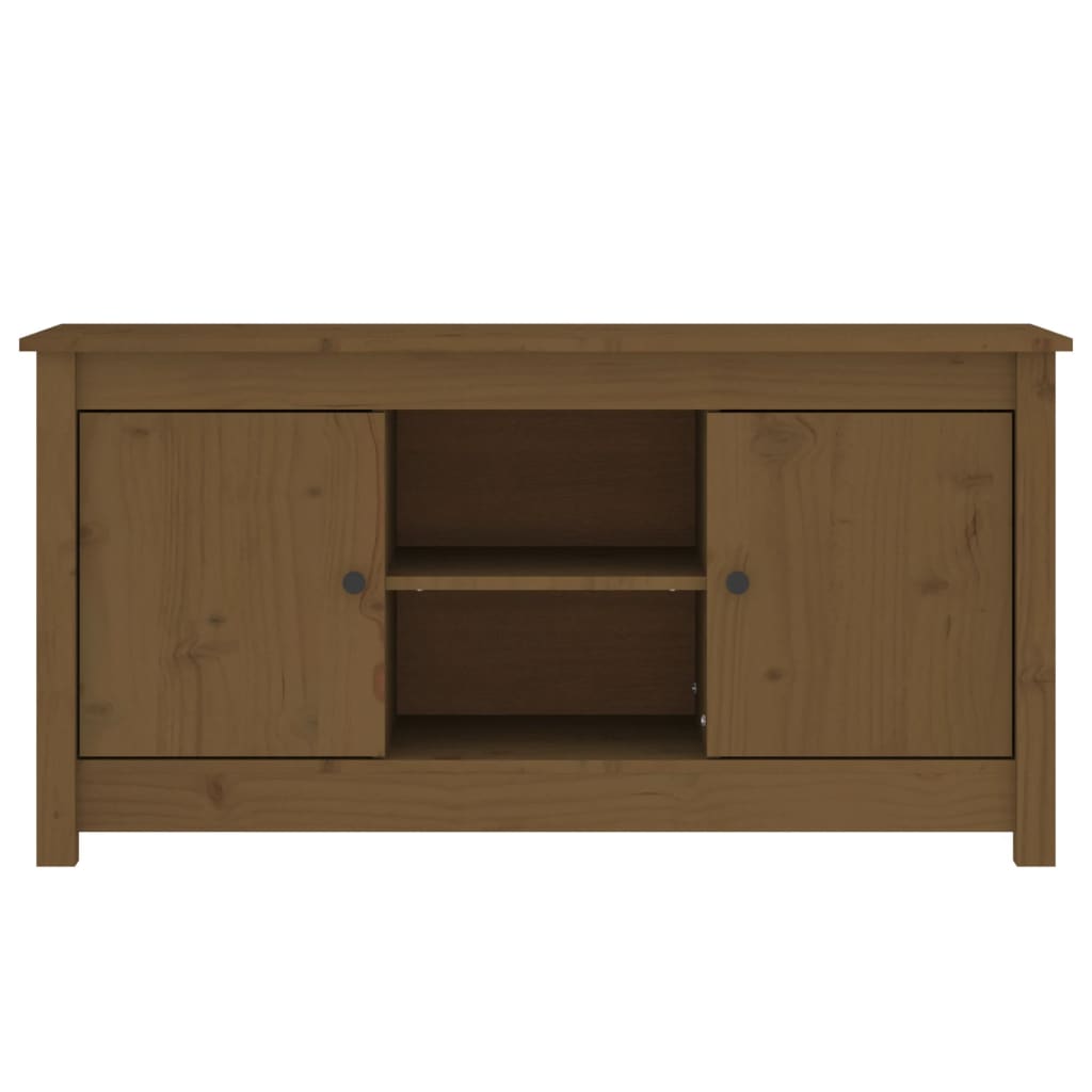 Tv-Meubel 03X36,5X52 Cm Massief Grenenhout Honingbruin