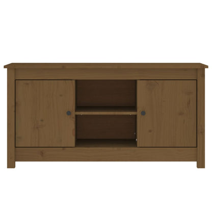 Tv-Meubel 03X36,5X52 Cm Massief Grenenhout Honingbruin