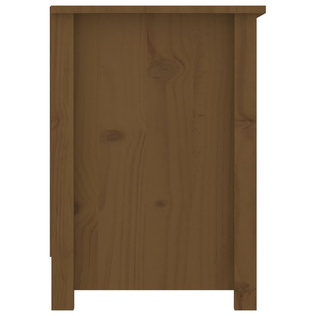 Tv-Meubel 03X36,5X52 Cm Massief Grenenhout Honingbruin
