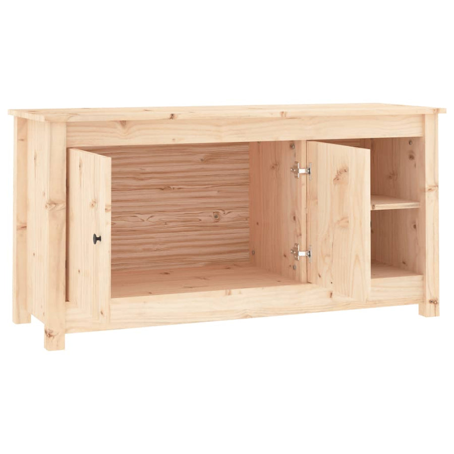 Tv-Meubel 03X36,5X52 Cm Massief Grenenhout Naturel