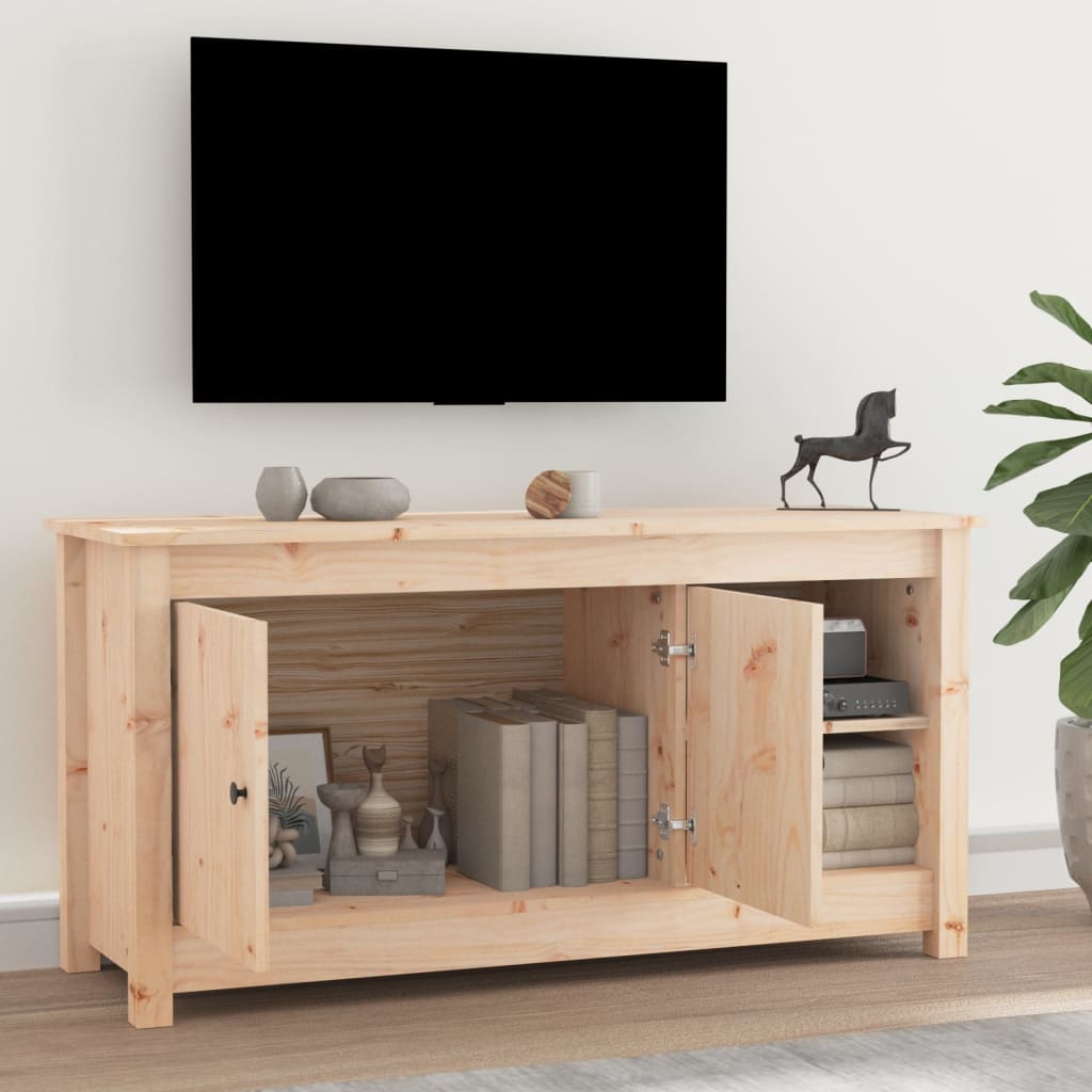 Tv-Meubel 03X36,5X52 Cm Massief Grenenhout Naturel
