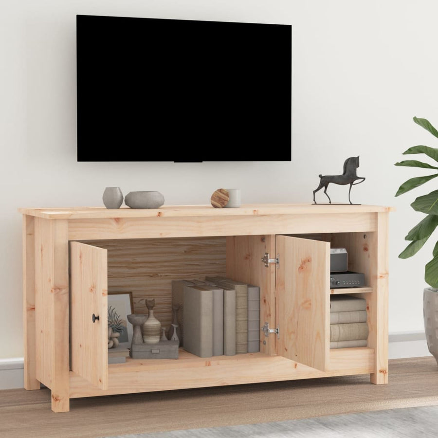 Tv-Meubel 03X36,5X52 Cm Massief Grenenhout Naturel