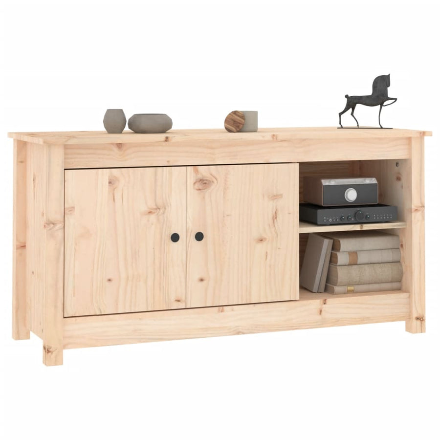 Tv-Meubel 03X36,5X52 Cm Massief Grenenhout Naturel