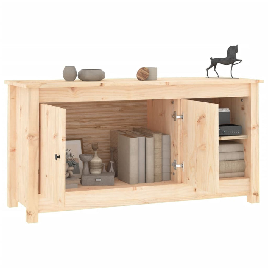Tv-Meubel 03X36,5X52 Cm Massief Grenenhout Naturel