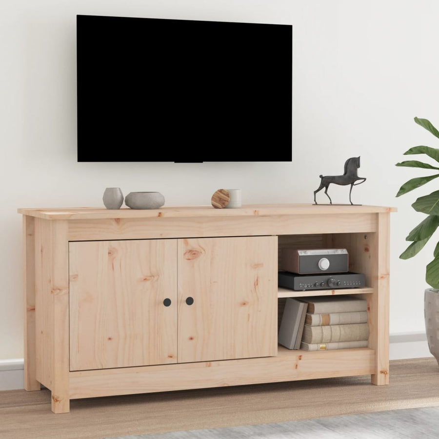 Tv-Meubel 03X36,5X52 Cm Massief Grenenhout Naturel