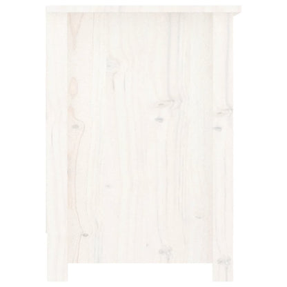 Tv-Meubel 03X36,5X52 Cm Massief Grenenhout Wit