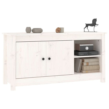 Tv-Meubel 03X36,5X52 Cm Massief Grenenhout Wit